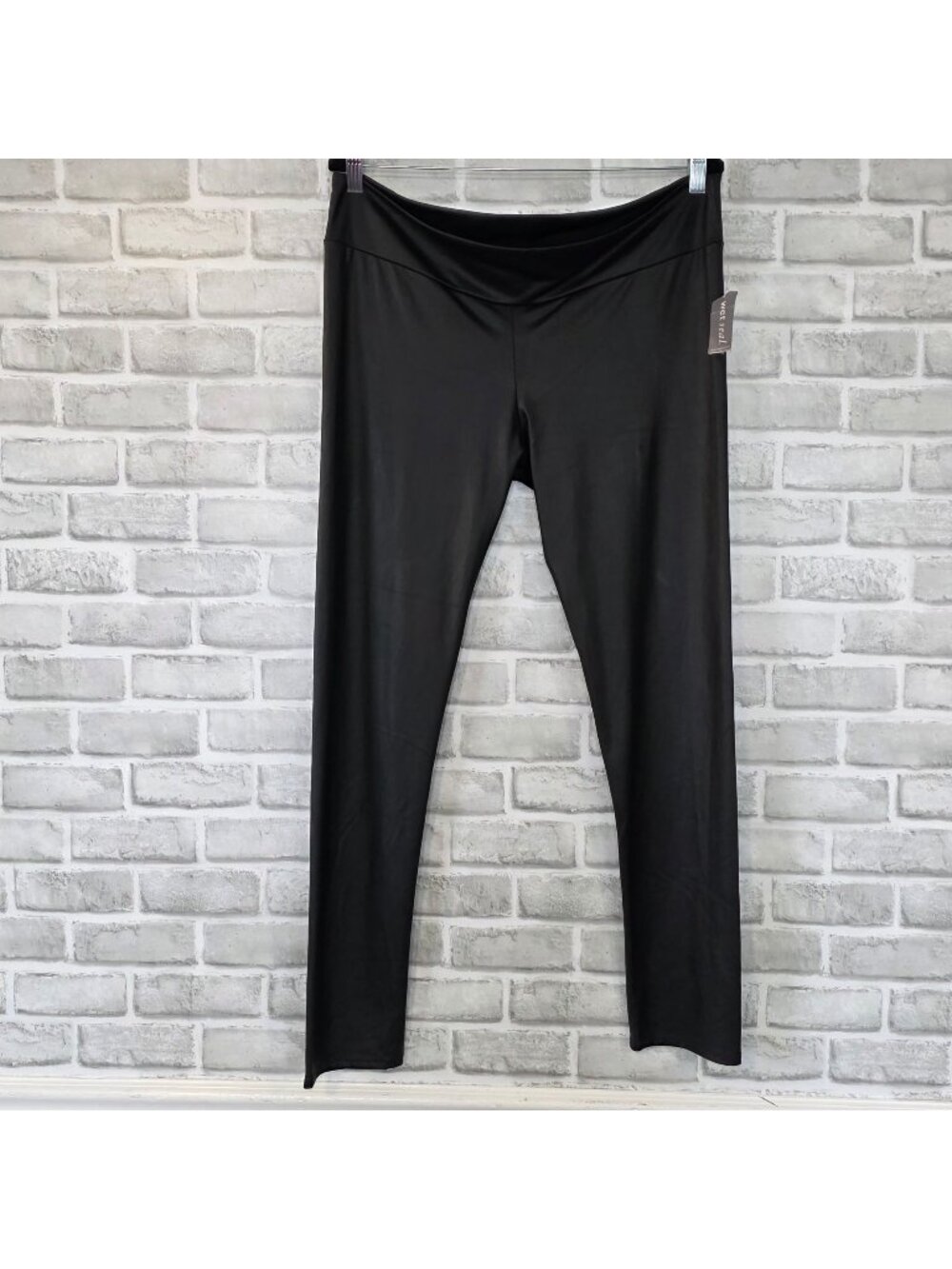 Vintage Wet Seal Black Shiny Leggings NOS Y2K Indie Sleaze 90s Grunge Goth XL